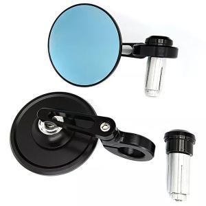 Supermoto speil 22 mm rundt Craftride styrespeil svart LSR1 nedre styrespeil DPLT