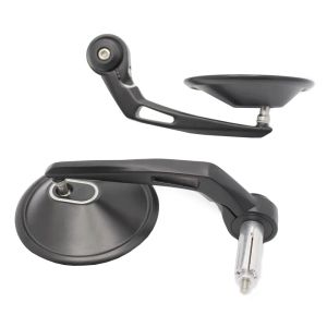 Motorsykkelstyre endespeil med E-mark Craftride SP18 runde bakspeil par svart DPL2