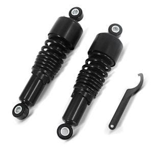 Støtdemper 10,5 tommer egnet for Harley Davidson Sportster 04-20 fjærbeskyttere fra Craftride svart DPLU