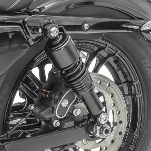 Støtdemper 10,5 tommer egnet for Harley Davidson Sportster 04-20 fjærbeskyttere fra Craftride svart DPLB