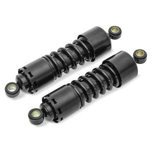 Støtdemper 11 tommer egnet for Harley Davidson Dyna Street Bob 06-17 fjærbeskyttere fra Craftride svart