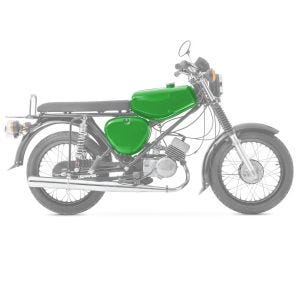 Tank / Benzintank passend für Simson S51 / S50 / S70 mit Seitendeckel Craftride grün DPLS3