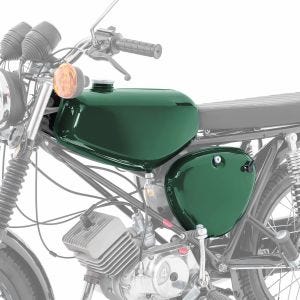 Tank / bensintank passende for Simson S51 / S50 / S70 med sidedeksel Craftride mørkegrønn