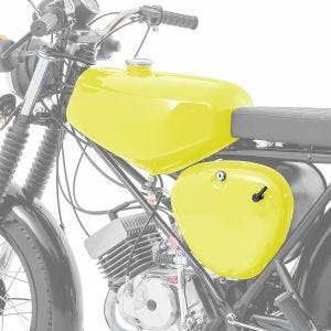 Tank / Benzintank passend für Simson S51 / S50 / S70 mit Seitendeckel Craftride neon gelb DPLS2