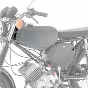 Tank / bensintank passende for Simson S51 / S50 / S70 med sidedeksel Craftride sølv
