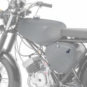 Tank / Benzintank passend für Simson S51 / S50 / S70 mit Seitendeckel Craftride silber DPLS2