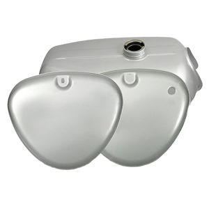 Tank / bensintank passende for Simson S51 / S50 / S70 med sidedeksel Craftride sølv