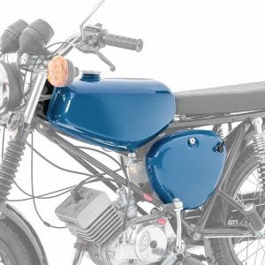 Tank / bensintank passende for Simson S51 / S50 / S70 med sidedeksel Craftride blå