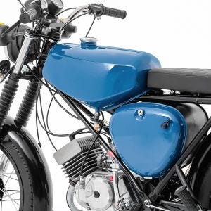 Tank / Benzintank passend für Simson S51 / S50 / S70 mit Seitendeckel Craftride blau DPL2