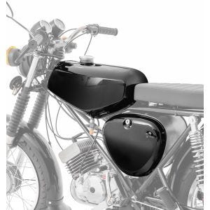 Tank / Benzintank passend für Simson S51 / S50 / S70 mit Seitendeckel Craftride schwarz DPLKA1