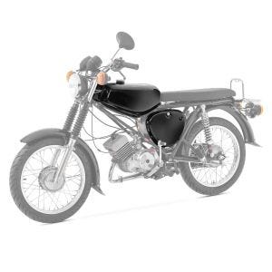Tank / Benzintank passend für Simson S51 / S50 / S70 mit Seitendeckel Craftride schwarz DPLKA2