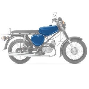 Tank / Benzintank passend für Simson S51 / S50 / S70 mit Seitendeckel Craftride New Style blau DPLS3