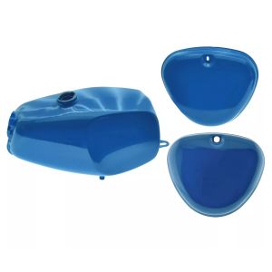 Tank / bensintank passende for Simson S51 / S50 / S70 med sidedeksel Craftride New Style blå