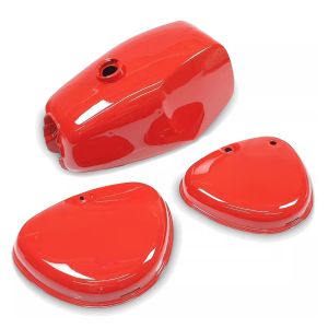 Tank / bensintank passende for Simson S51 / S50 / S70 med sidedeksel Craftride New Style rød