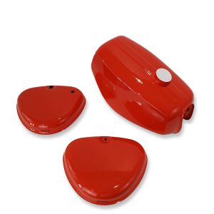 Tank / bensintank passende for Simson S51 / S50 / S70 med sidedeksel Craftride New Style rød