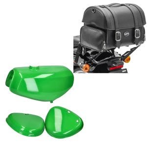 Simson S51 / S70 tank / bensintank med sidedeksel grønn + halebag Craftride