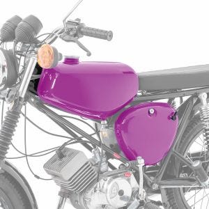 Tank/bensintank egnet for Simson S51/S50/S70 med sidedeksel Craftride lilla