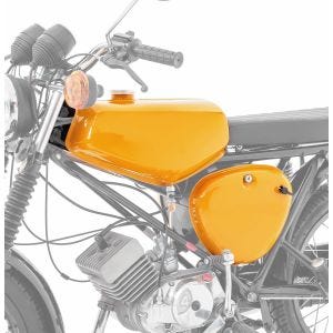 Tank / bensintank passende for Simson S51 / S50 / S70 med sidedeksel Craftride gul