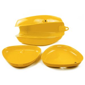 Tank / bensintank passende for Simson S51 / S50 / S70 med sidedeksel Craftride oransje gul