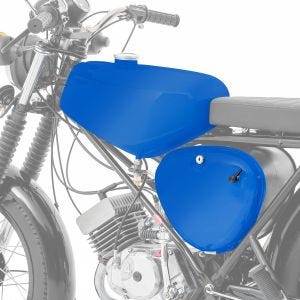 Tank / Benzintank passend für Simson S51 / S50 / S70 mit Seitendeckel Craftride blau matt DPLS2