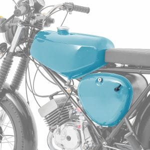 Tank / Benzintank passend für Simson S51 / S50 / S70 mit Seitendeckel Craftride türkis DPLS2