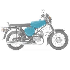Tank / Benzintank passend für Simson S51 / S50 / S70 mit Seitendeckel Craftride türkis DPLS3