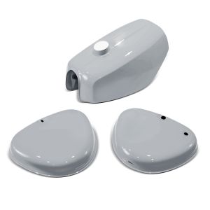 Tank / bensintank passende for Simson S51 / S50 / S70 med sidedeksel Craftride grå