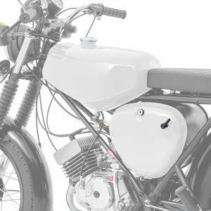 Tank / Benzintank passend für Simson S51 / S50 / S70 mit Seitendeckel Craftride grundiert DPLS2