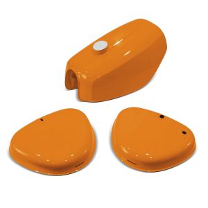 Tank / Benzintank passend für Simson S51 / S50 / S70 mit Seitendeckel Craftride orange