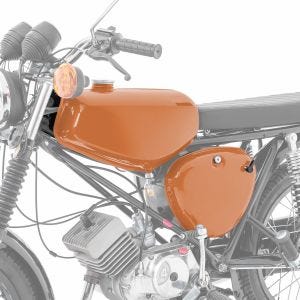 Tank / Benzintank passend für Simson S51 / S50 / S70 mit Seitendeckel Craftride Candy Lack bronze
