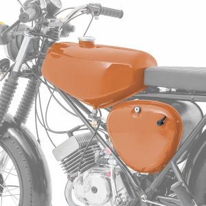 Tank / Benzintank passend für Simson S51 / S50 / S70 mit Seitendeckel Craftride Candy Lack bronze DPLS2
