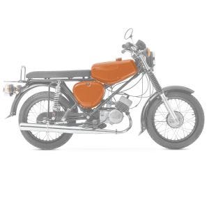Tank / Benzintank passend für Simson S51 / S50 / S70 mit Seitendeckel Craftride Candy Lack bronze DPLS3
