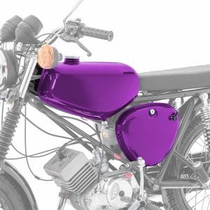 Tank / Benzintank passend für Simson S51 / S50 / S70 mit Seitendeckel Craftride Candy Lack lila