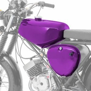 Tank / Benzintank passend für Simson S51 / S50 / S70 mit Seitendeckel Craftride Candy Lack lila DPLS2