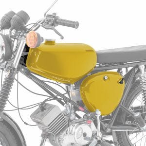 Tank / Benzintank passend für Simson S51 / S50 / S70 mit Seitendeckel Craftride gold
