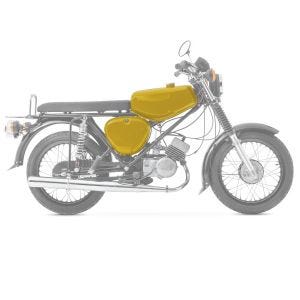Tank / Benzintank passend für Simson S51 / S50 / S70 mit Seitendeckel Craftride gold DPLS3