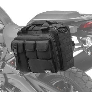 Sideveske som passer for Chopper / Custombike Spesiell salveske Craftride Dark Gear 16L svart CB35175