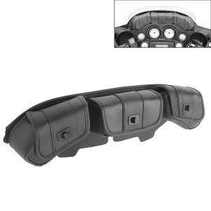 Frontruteveske med 3 rom egnet for Harley Davidson Touring 96-13 Craftride WT1 svart