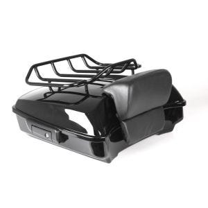 Toppdeksel som passer for Harley Davidson CVO Road Glide 18-24 Craftride Razor GB1 med bagasjegrill svart