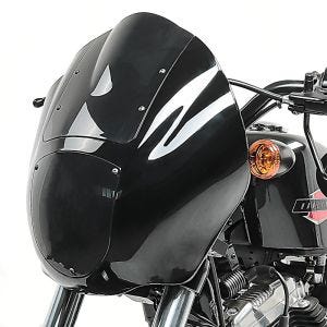 Lampemaske egnet for Harley Davidson Dyna / Sportster lysmaske Craftride Q1 mørk