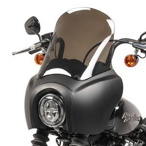 Lampemaske MG5 egnet for Harley Davidson Softail Street Bob 18-24 lampekåpe matt røykgrå Craftride