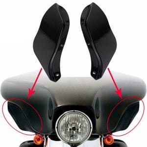 Side vindavviser egnet for Harley Davidson Touring 96-13 sort Craftride
