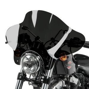 Windschild Batwing für Harley Dyna Super Glide Custom Craftride inkl. Haltesatz dunkel getönt_0