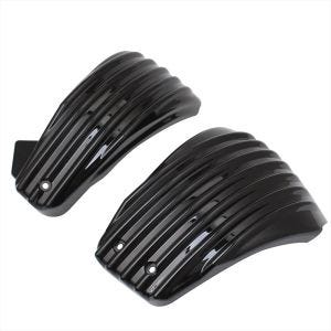 Motorsykkel batterideksel sett venstre/høyre passende for Harley Davidson Softail 18-24 Craftride sidedeksel svart CLB