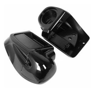 Benskjold egnet for Harley Davidson Touring modeller 14-24 Craftride med høyttalerhull svart