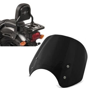 Set Windschild + Sissy Bar mit Gepäckträger für Honda Rebel 500 17-21 Craftride WS4_1