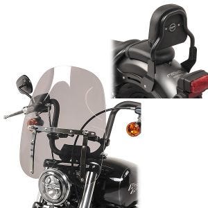 Set Windschild + Sissy Bar XS3 für Honda Rebel 500 17-21 Craftride CW1_1