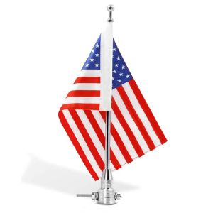 USA flaggsett med holder som passer for Harley Davidson Freewheeler / FXDR 114 Craftride FH1 krom