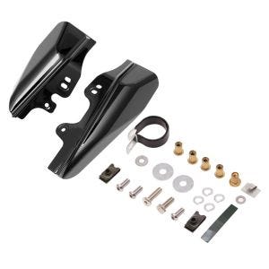 Mellomramme vindavviser egnet for Harley Davidson Touring 01-08 varmebeskyttelse Craftride WA4 svart