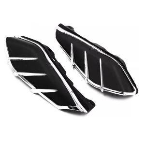 Mellomramme vindavviser egnet for Harley Davidson Touring 09-24 varmebeskyttelse Craftride WA4 svart / krom